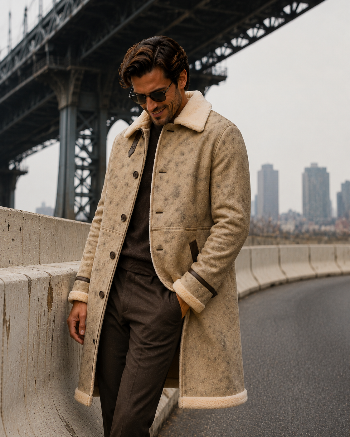 Cutter Shearling Coat - Dirty Cream