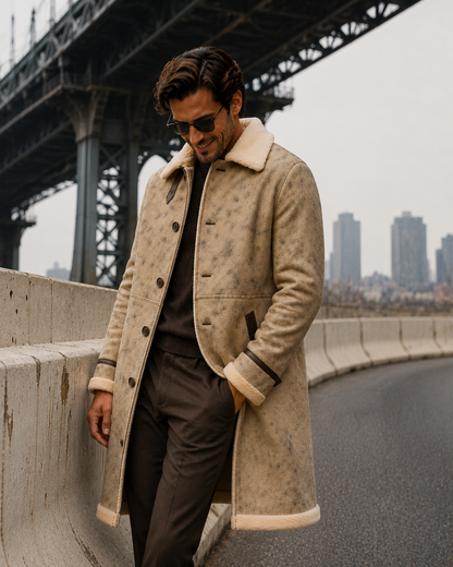 Cutter Shearling Coat - Dirty Cream