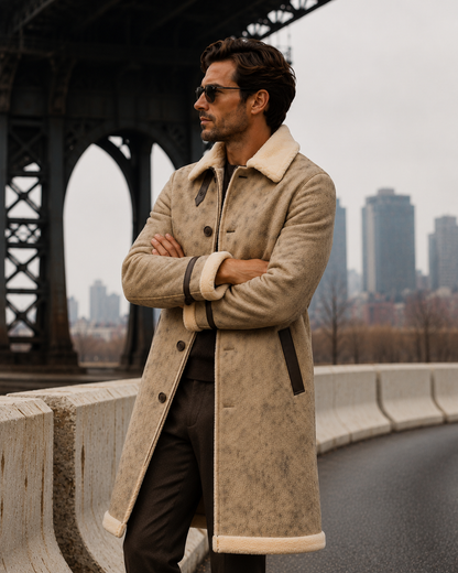 Cutter Shearling Coat - Dirty Cream