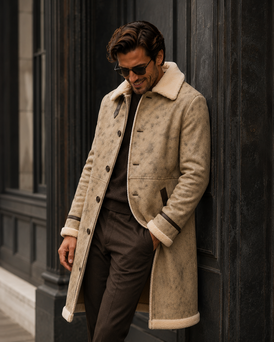 Cutter Shearling Coat - Dirty Cream