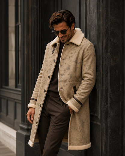 Cutter Shearling Coat - Dirty Cream