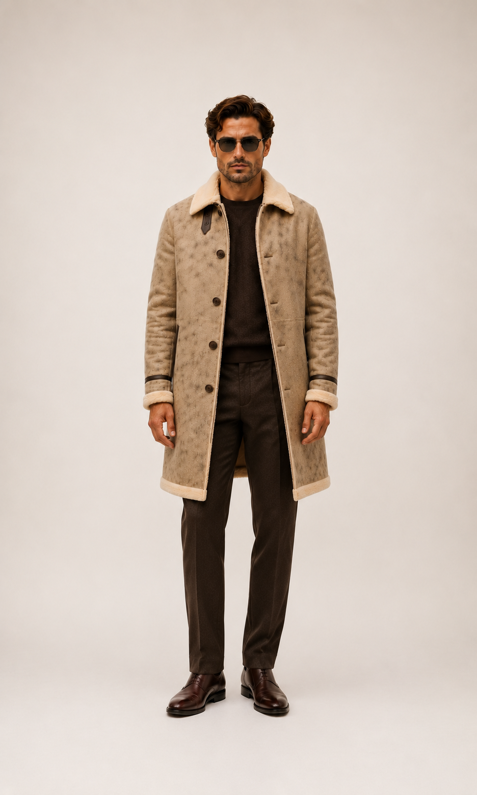 Cutter Shearling Coat - Dirty Cream