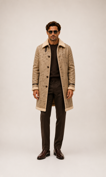 Cutter Shearling Coat - Dirty Cream