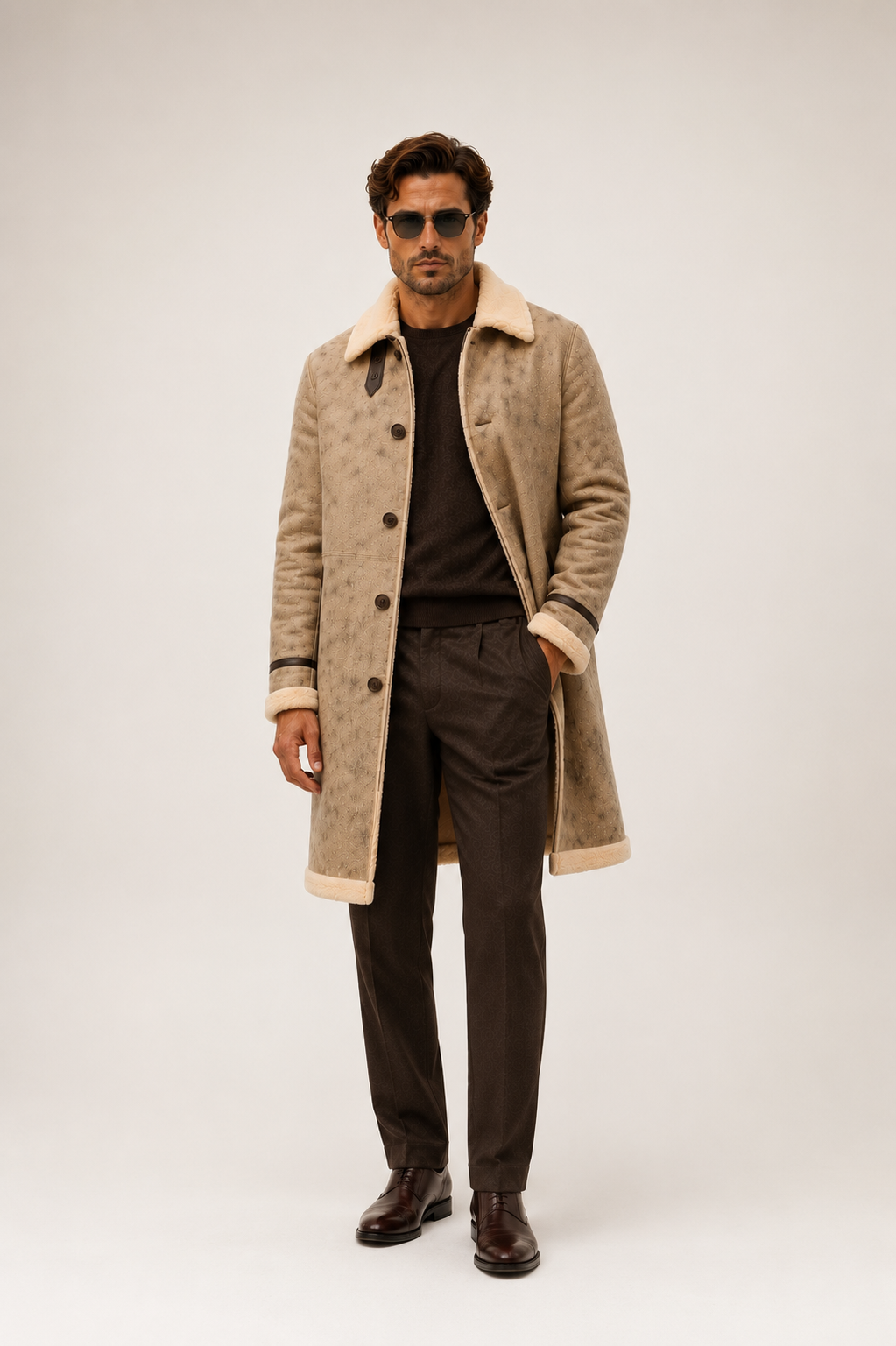 Cutter Shearling Coat - Dirty Cream