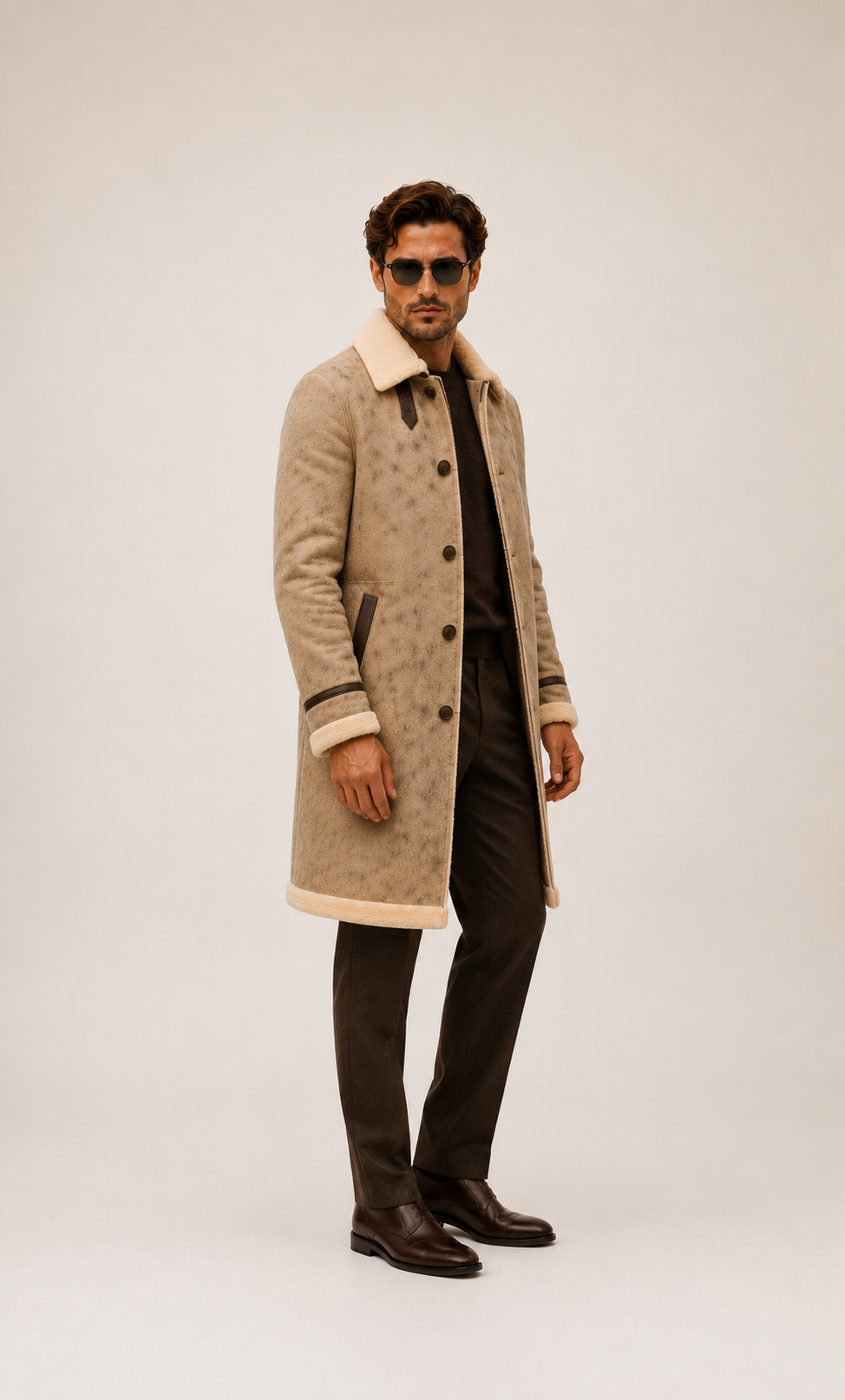 Cutter Shearling Coat - Dirty Cream