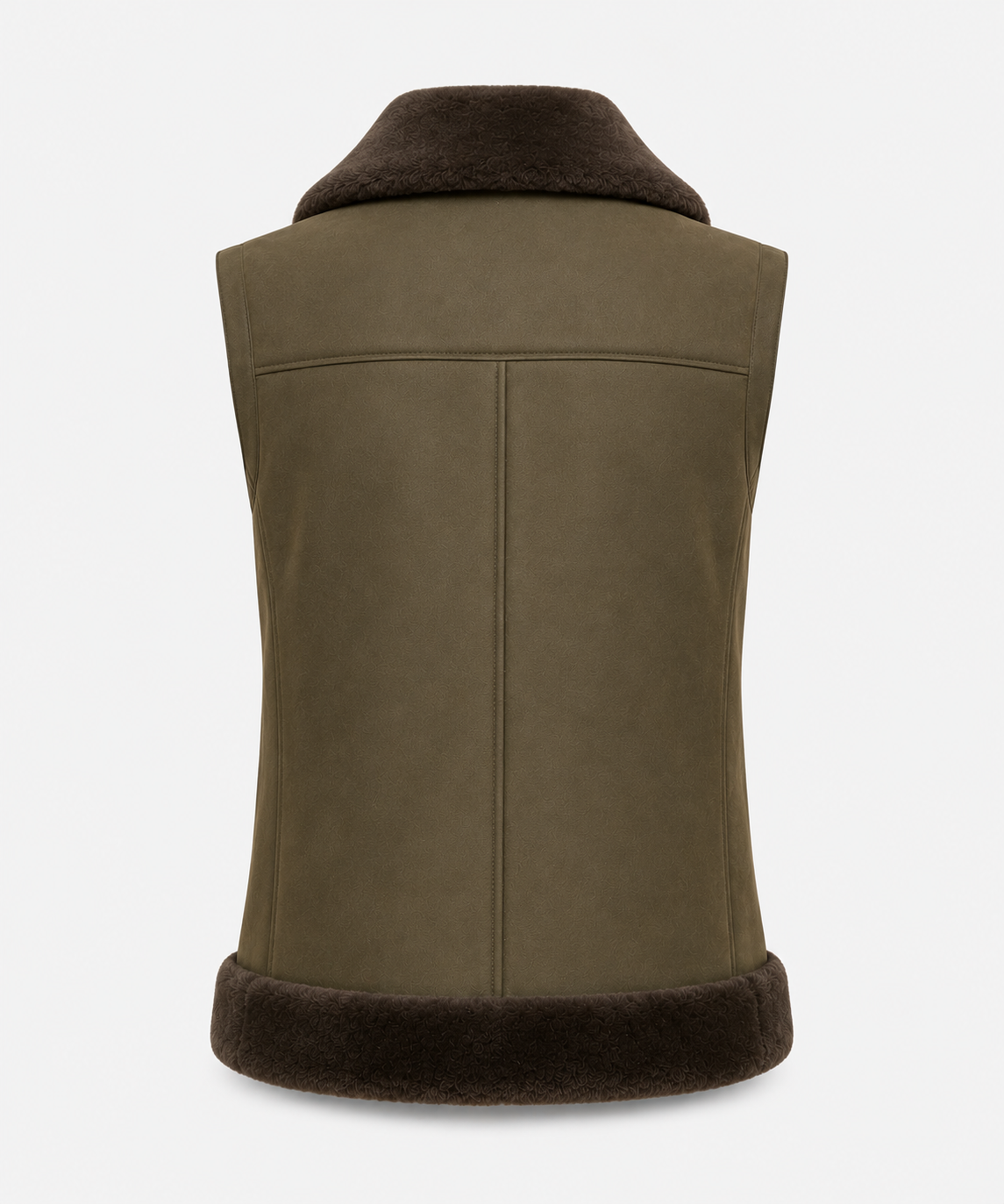 Daisy Shearling Gilet - Olive Green - Daisy5