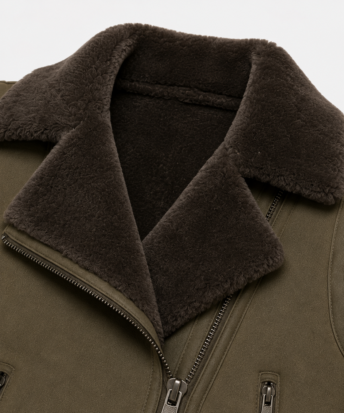 Daisy Shearling Gilet - Olive Green - Daisy7