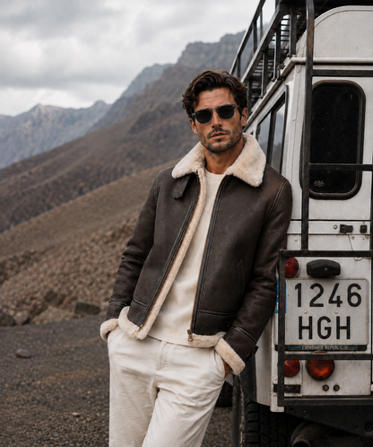Dakota Shearling Jacket - Light Brown