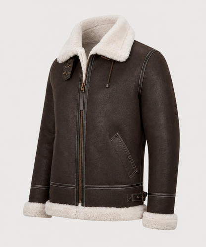 Dakota Shearling Jacket - Light Brown