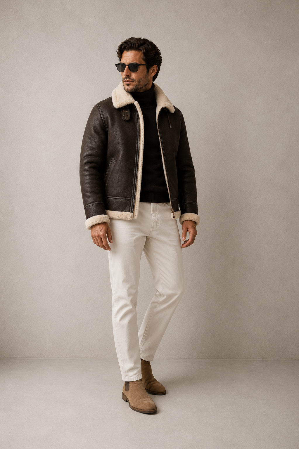 Dakota Shearling Jacket - Light Brown