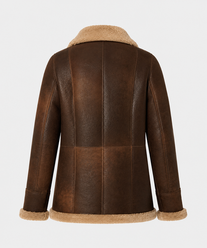 Dakota Shearling Coat - Chocolate Brown