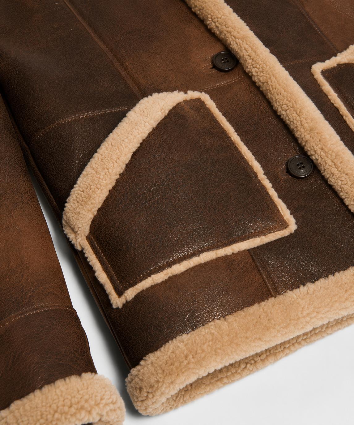 Dakota Shearling Coat - Chocolate Brown