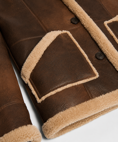 Dakota Shearling Coat - Chocolate Brown