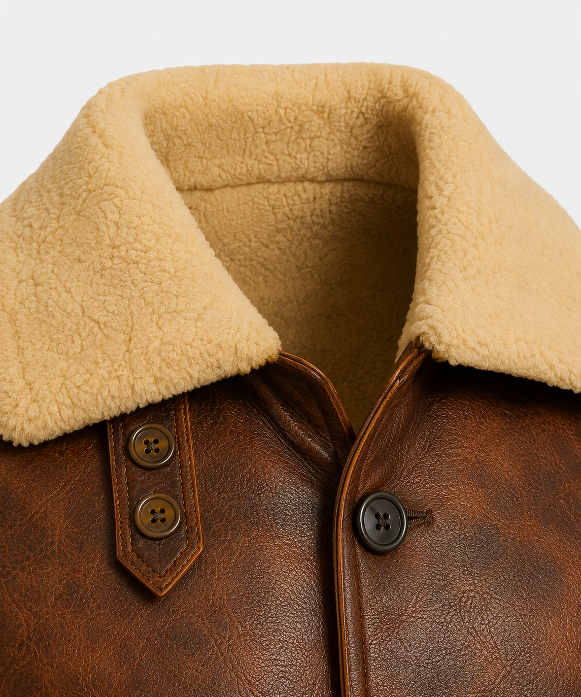 Dane Shearling Coat - Dirty Brown