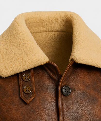 Dane Shearling Coat - Dirty Brown