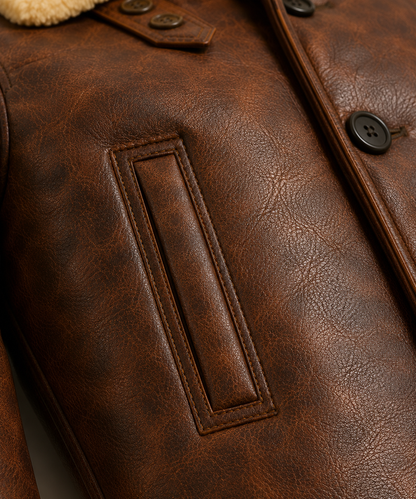 Dane Shearling Coat - Dirty Brown