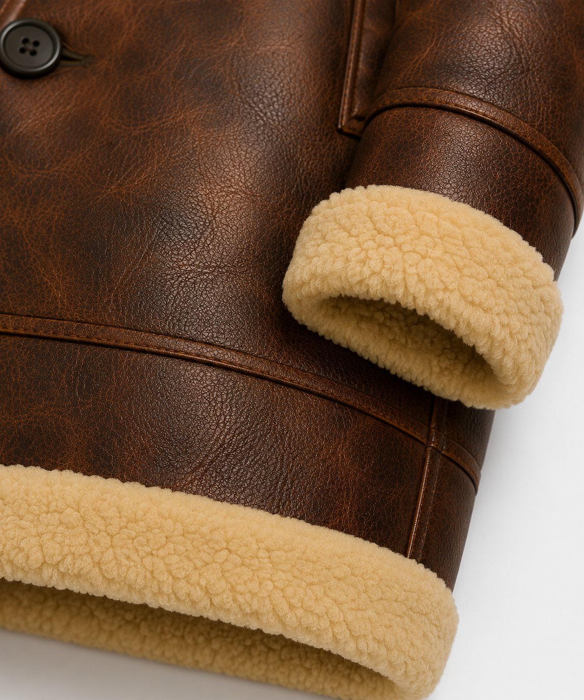 Dane Shearling Coat - Dirty Brown