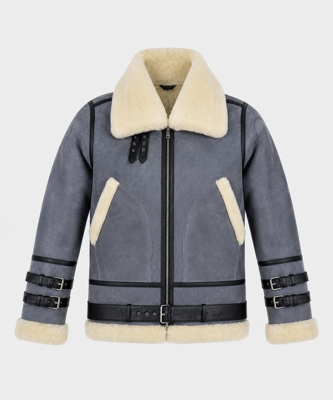 Dawson Shearling Jacket - Dusty Blue