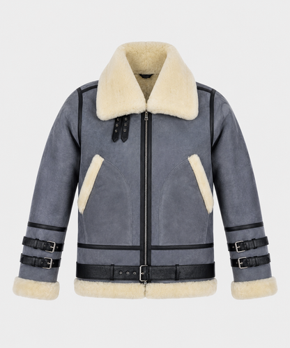 Dawson Shearling Jacket - Dusty Blue
