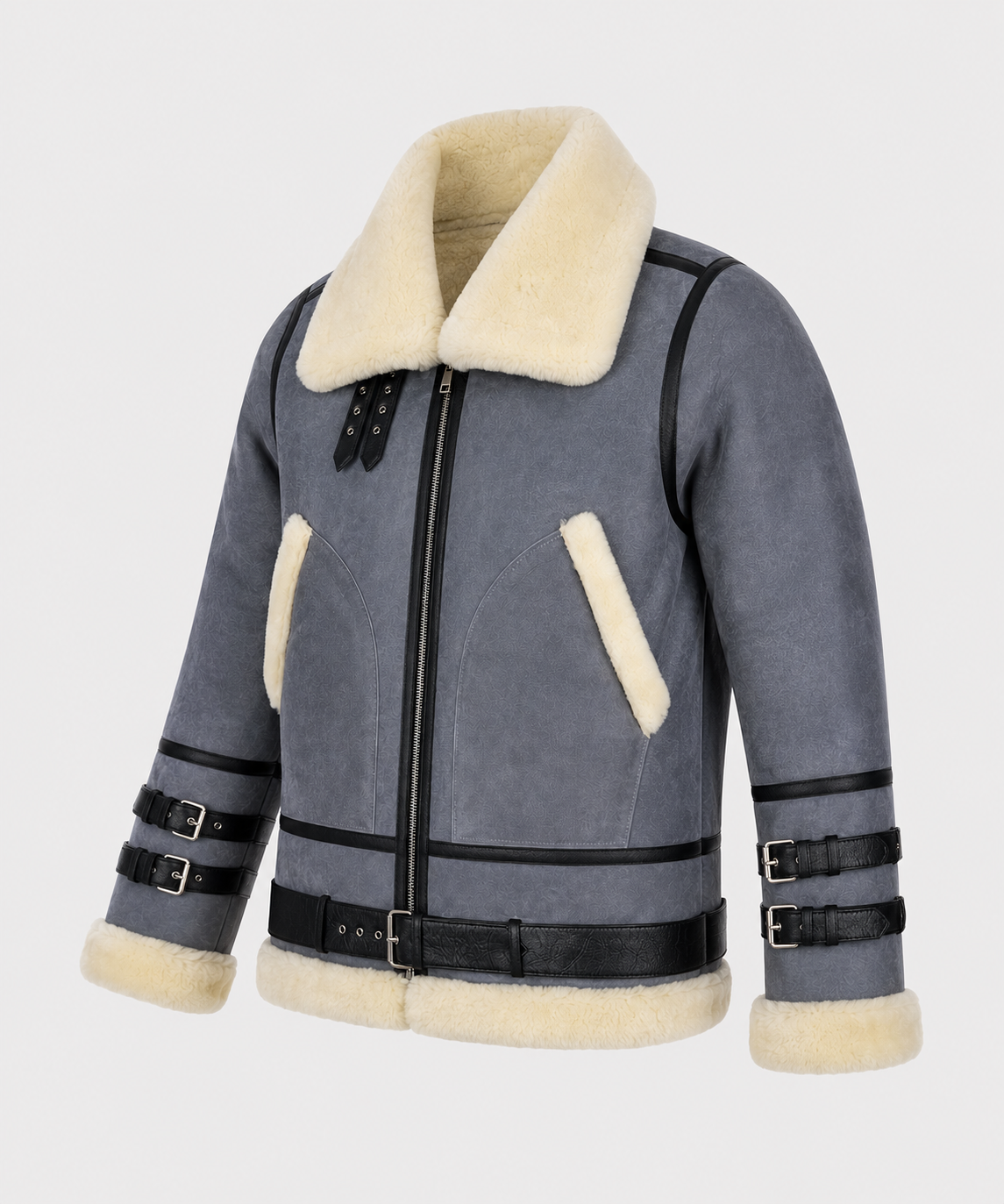 Dawson Shearling Jacket - Dusty Blue