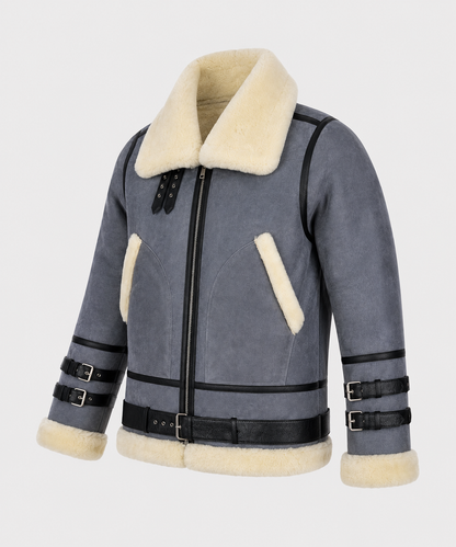 Dawson Shearling Jacket - Dusty Blue