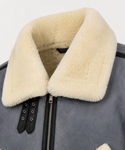 Dawson Shearling Jacket - Dusty Blue
