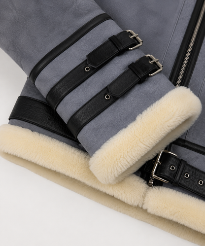 Dawson Shearling Jacket - Dusty Blue