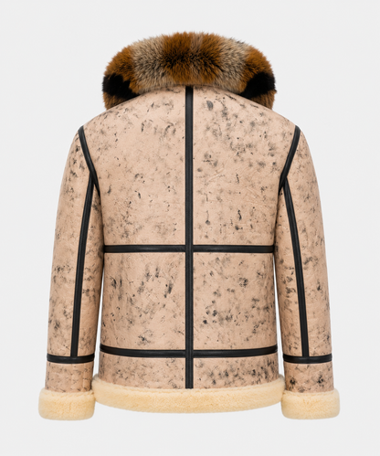 Deacon Shearling Jacket - Stone Beige