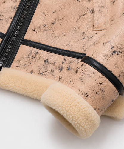 Deacon Shearling Jacket - Stone Beige