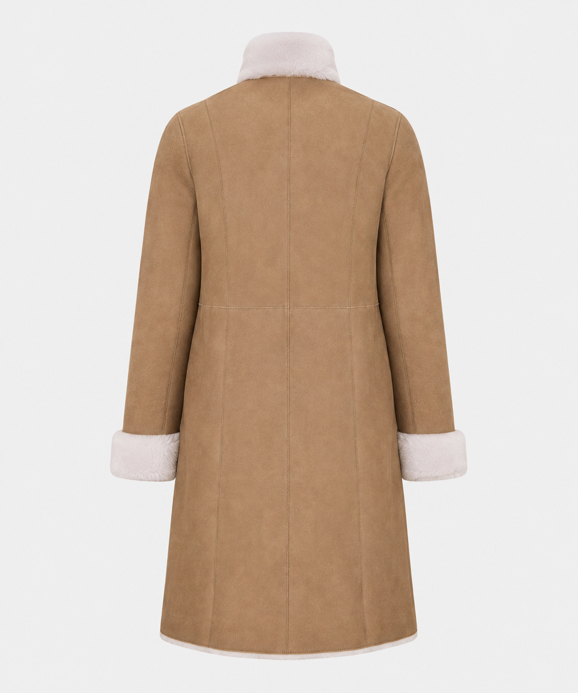 Della Shearling Coat - Camel Beige - Della6