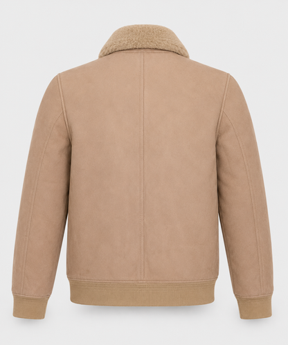Denver Shearling Jacket - Camel Beige