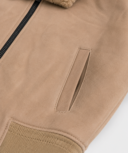 Denver Shearling Jacket - Camel Beige