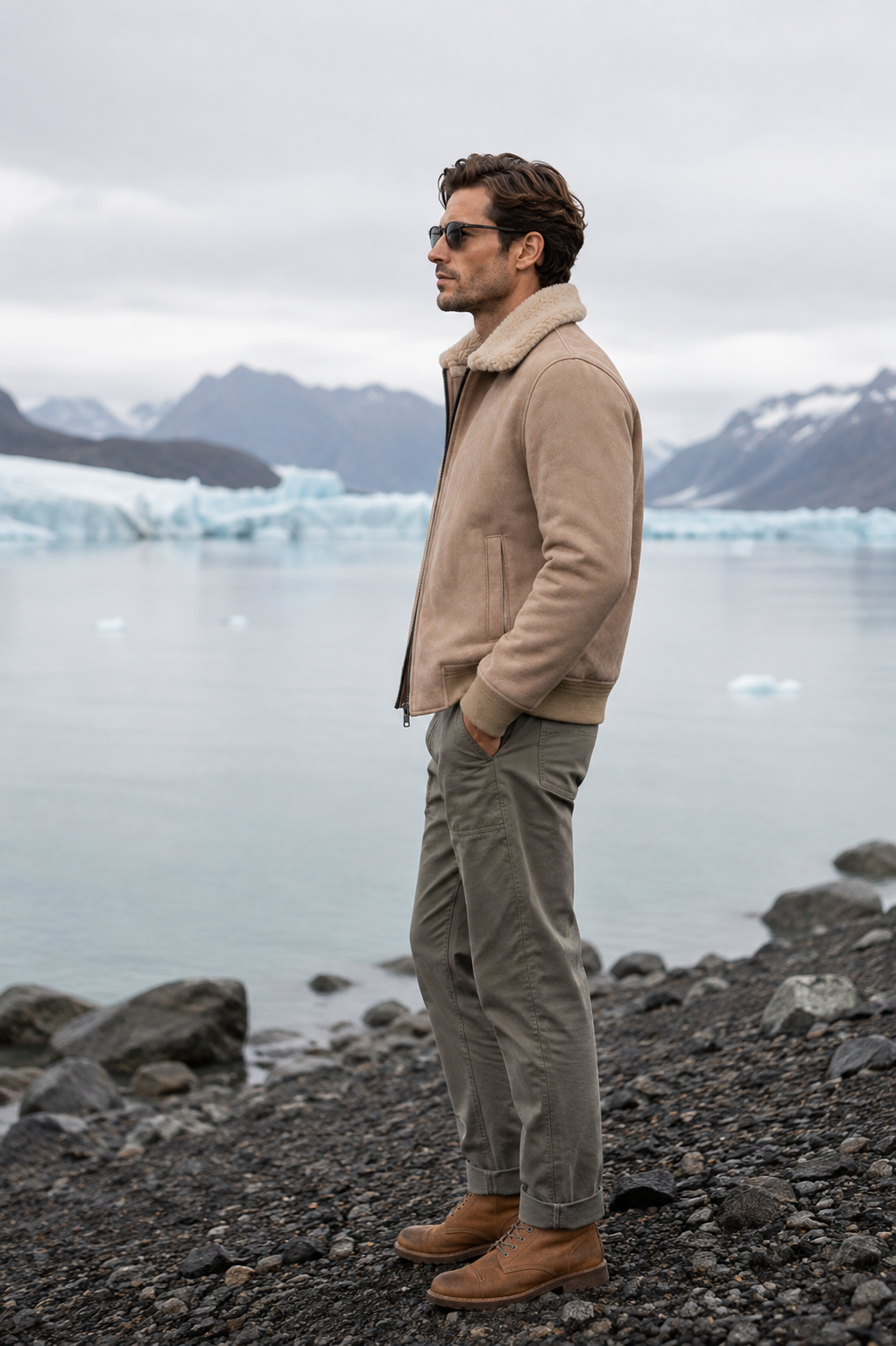 Denver Shearling Jacket - Camel Beige