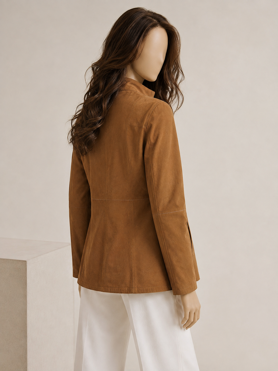 Dixie Shearling Coat - Cognac Brown - Dixie2