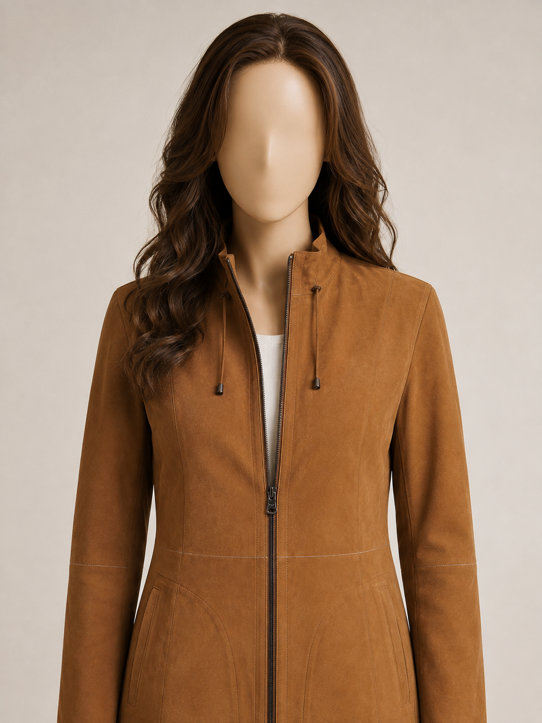 Dixie Shearling Coat - Cognac Brown - Dixie3
