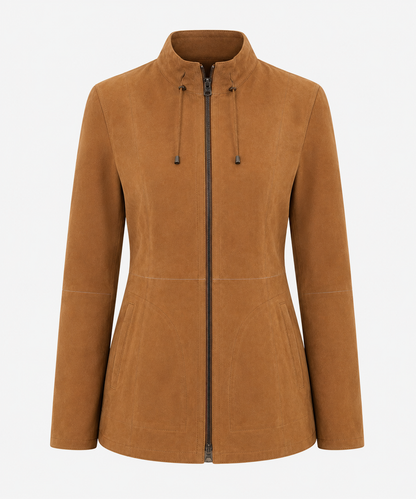Dixie Shearling Coat - Cognac Brown - Dixie5