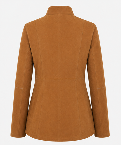 Dixie Shearling Coat - Cognac Brown - Dixie6