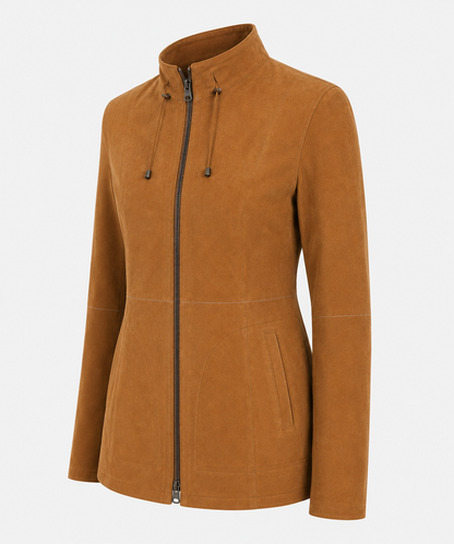 Dixie Shearling Coat - Cognac Brown - Dixie7