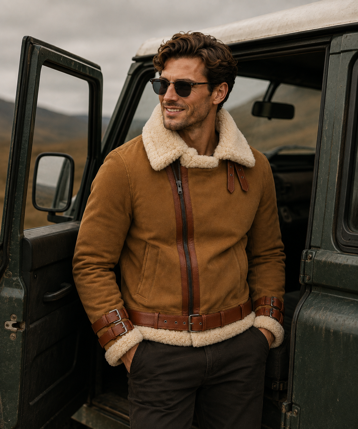 Duke Shearling Jacket - Honey Tan