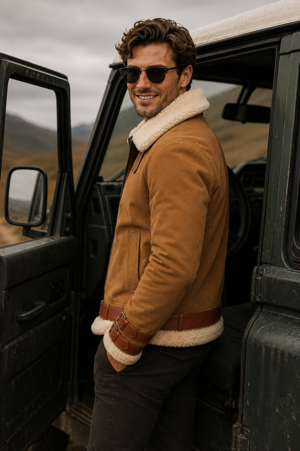 Duke Shearling Jacket - Honey Tan