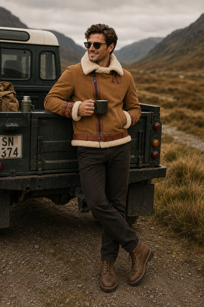 Duke Shearling Jacket - Honey Tan