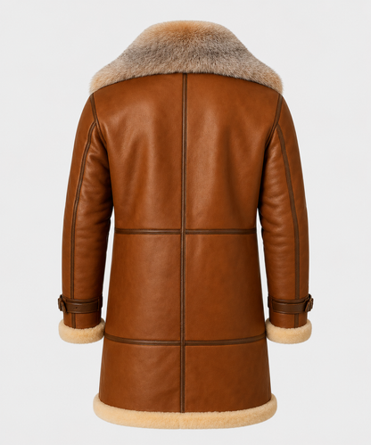 Dusty Shearling Coat - Premium Fox Brown