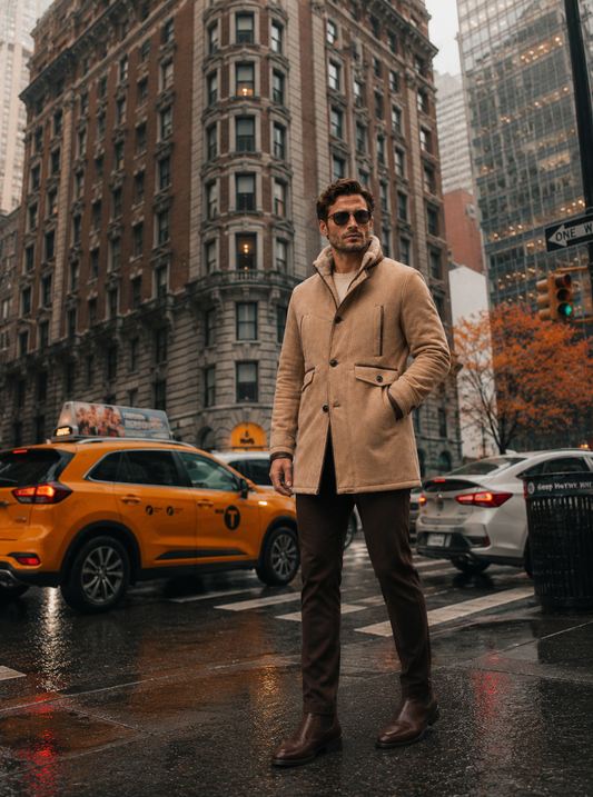 Emmitt Shearling Coat - Cream Coutoure