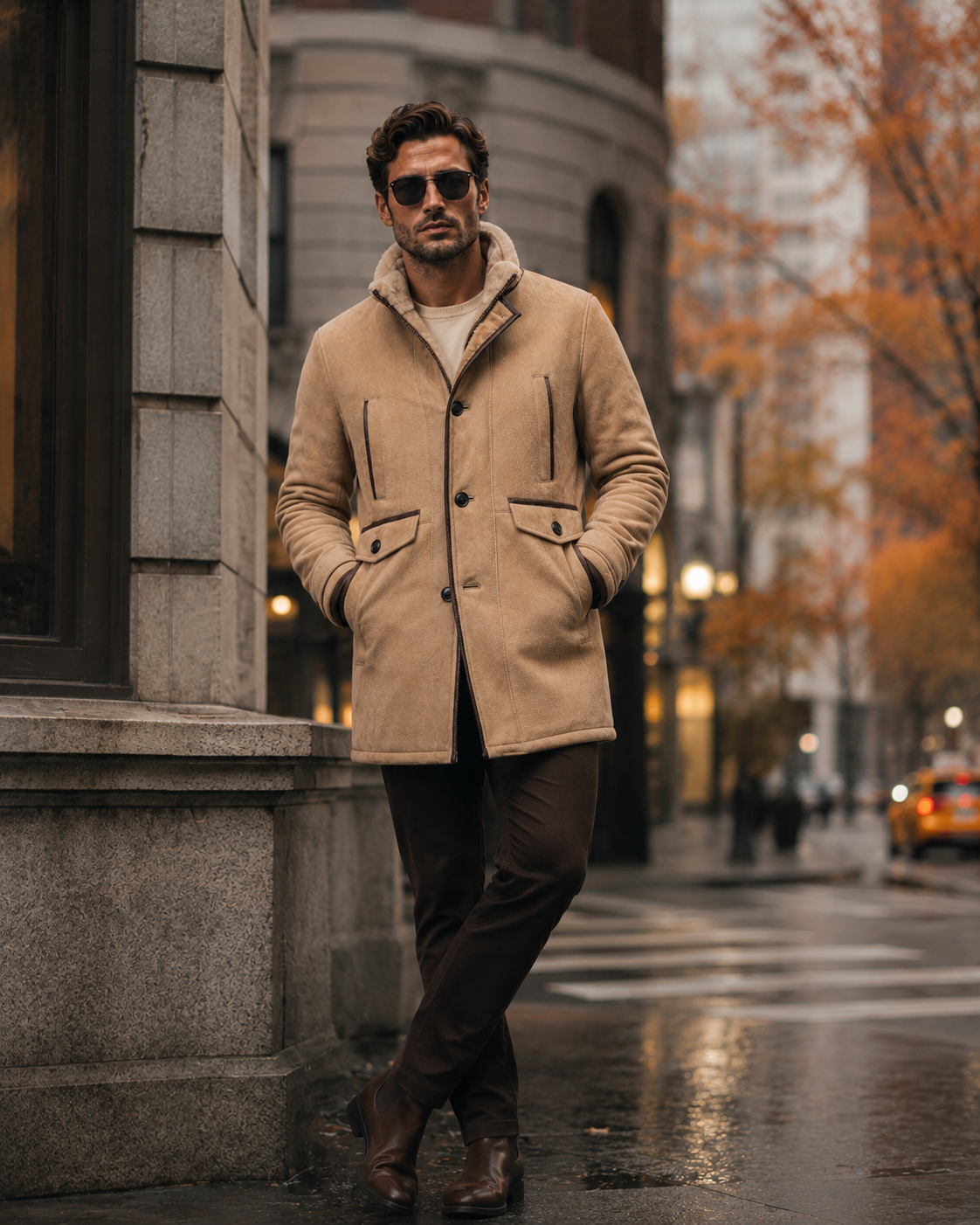 Emmitt Shearling Coat - Cream Coutoure