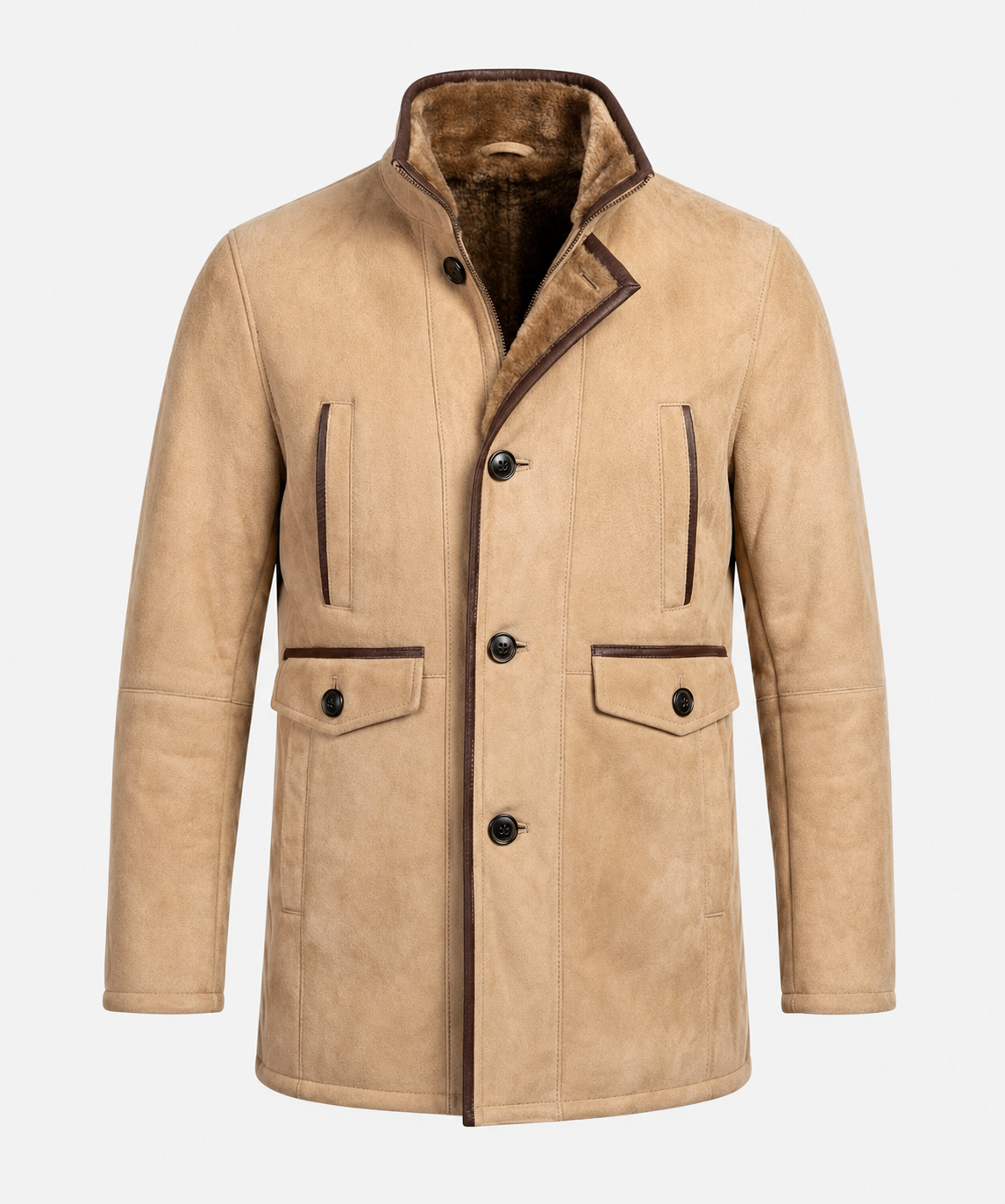 Emmitt Shearling Coat - Cream Coutoure