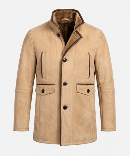 Emmitt Shearling Coat - Cream Coutoure