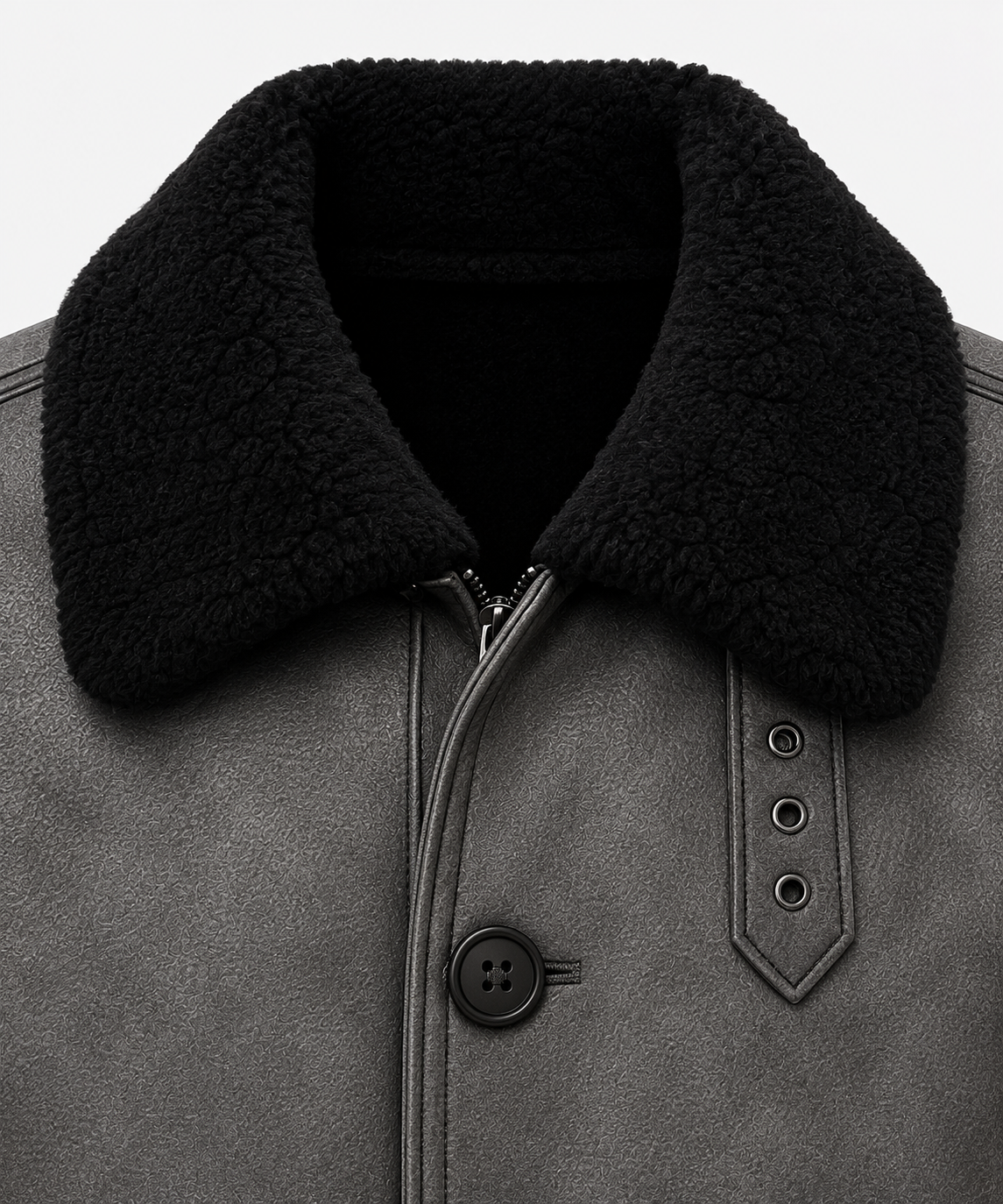 Everett Shearling Coat - Dirty Gray
