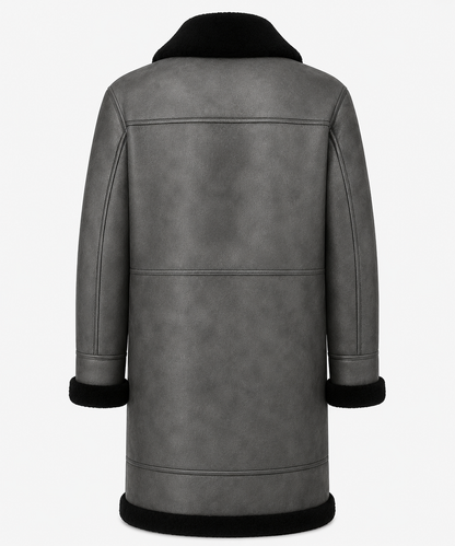 Everett Shearling Coat - Dirty Gray
