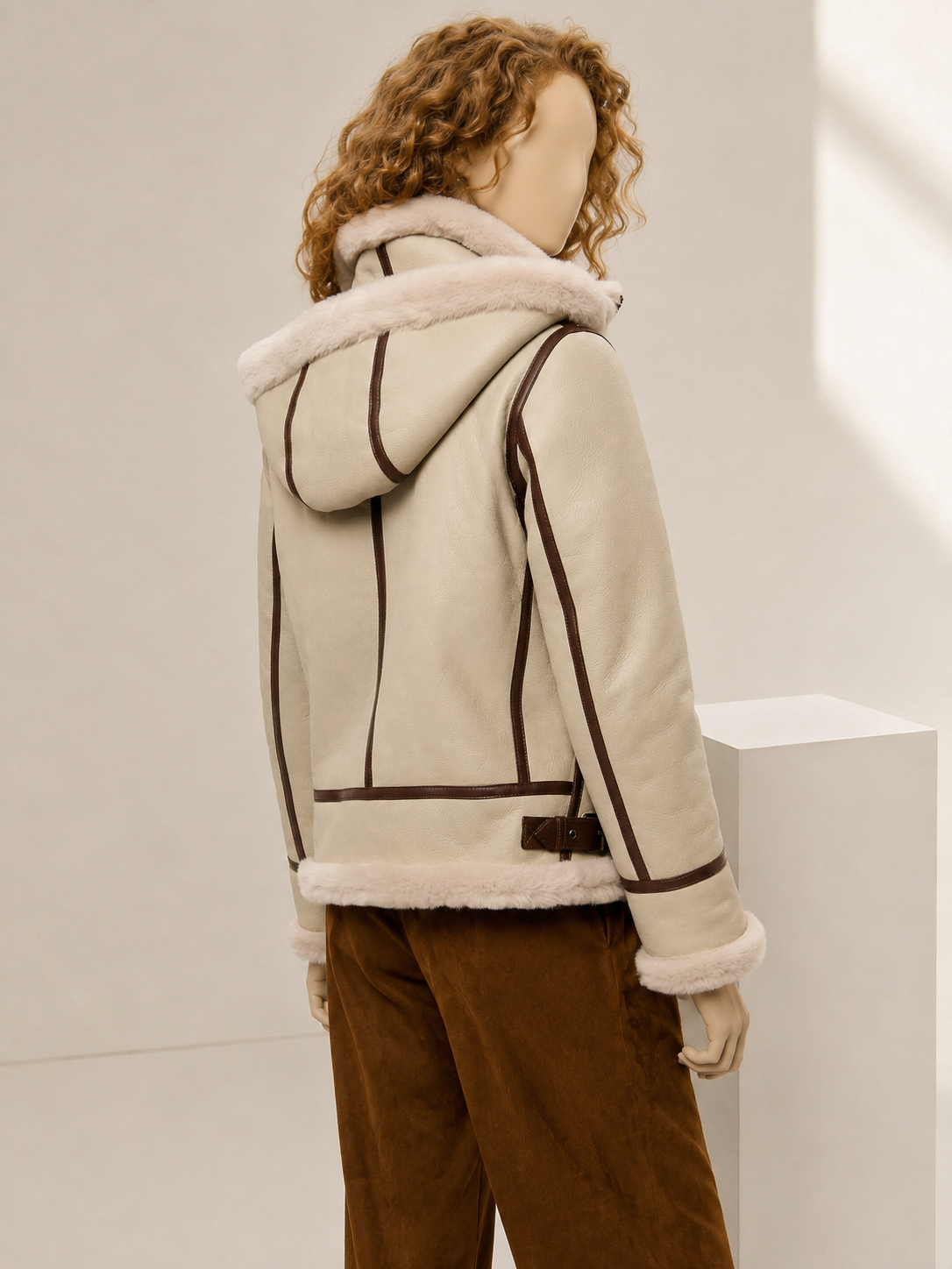 Faye Shearling Jacket - Ivory Cream - Faye2