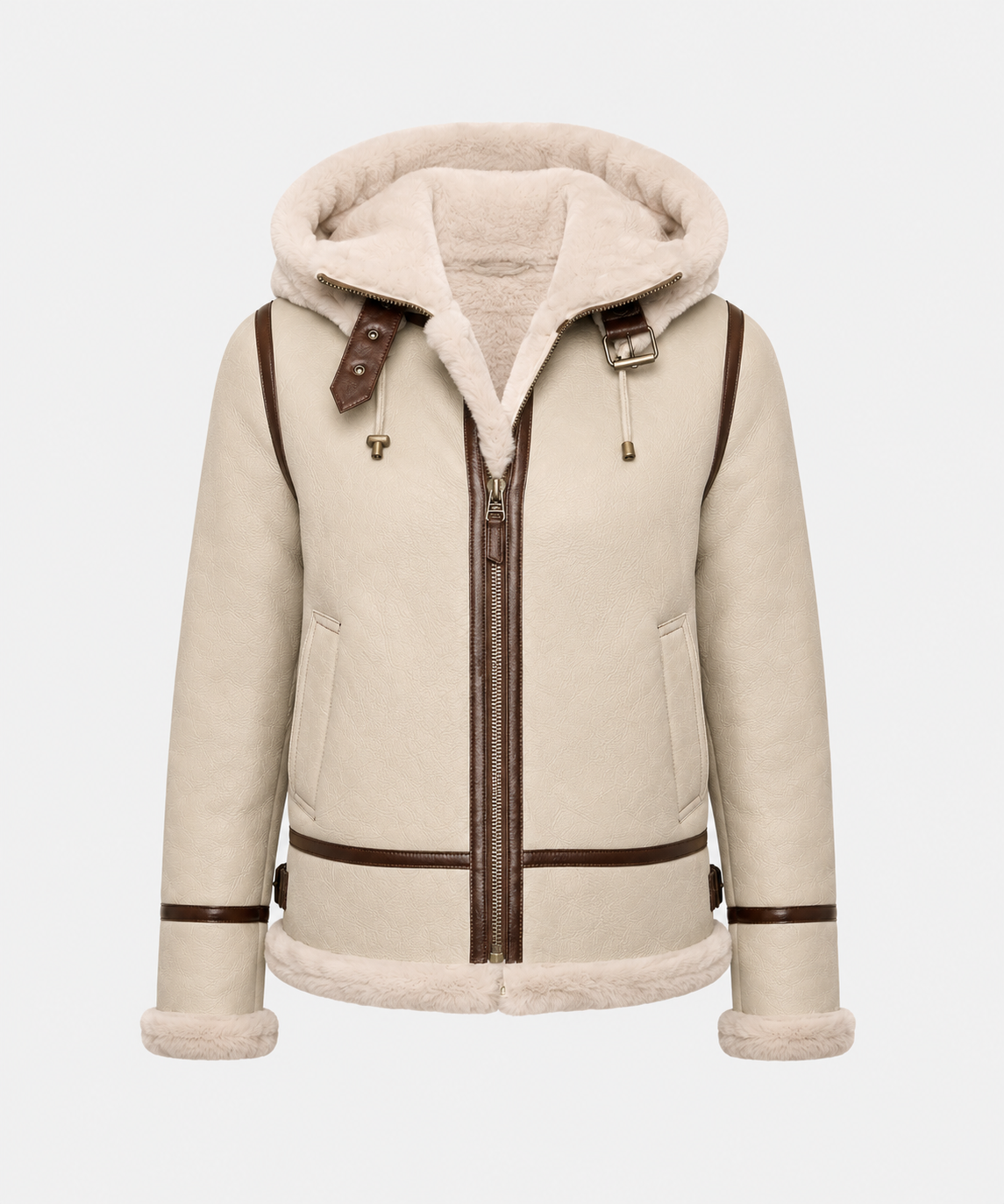 Faye Shearling Jacket - Ivory Cream - Faye5